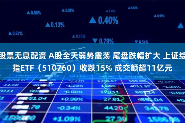 股票无息配资 A股全天弱势震荡 尾盘跌幅扩大 上证综指ETF（510760）收跌15% 成交额超11亿元